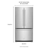 25 Cu. Ft. 36-Width Standard Depth French Door Refrigerator with Interior Dispense - (KRFF305ESS) - KITCHENAID