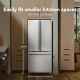 20 cu. Ft. 30-Inch Width Standard Depth French Door Refrigerator with PrintShield® Finish and Interior Dispense - (KRFF330SPS)