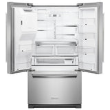 26.8 cu. ft. 36-Inch Width Standard Depth French Door Refrigerator with Exterior Ice and Water and PrintShield(TM) finish - (KRFF507HPS) - KITCHENAID