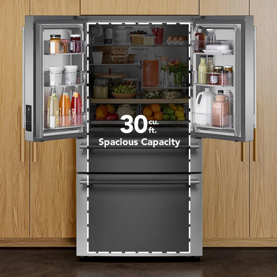 30 cu. ft. French Door Refrigerator with Interior Water and Ice and FreshChill™ Full-Width Refrigerated Drawer - (KRMF336SPS)