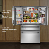 29 cu. ft. French Door Refrigerator with Exterior Water and Ice and FreshChill™ Full-Width Refrigerated Drawer - (KRMF436SJP)