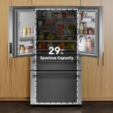29 cu. ft. French Door Refrigerator with Exterior Water and Ice and FreshChill™ Full-Width Refrigerated Drawer - (KRMF436SPS)