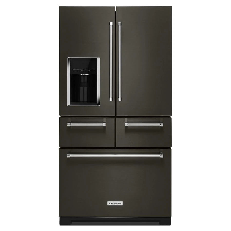 25.8 Cu. Ft. 36" Multi-Door Freestanding Refrigerator with Platinum Interior Design and PrintShield(TM) Finish - (KRMF706EBS) - KITCHENAID