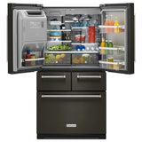 25.8 Cu. Ft. 36" Multi-Door Freestanding Refrigerator with Platinum Interior Design and PrintShield(TM) Finish - (KRMF706EBS) - KITCHENAID