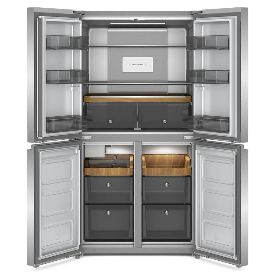 19.4 cu. ft. 36-inch wide Counter-Depth 4-Door Refrigerator with PrintShield(TM) Finish - (KRQC506MPS) - KITCHENAID