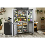 19.4 cu. ft. 36-inch wide Counter-Depth 4-Door Refrigerator with PrintShield(TM) Finish - (KRQC506MPS) - KITCHENAID
