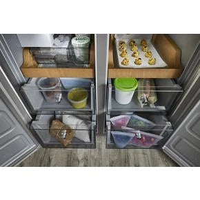 19.4 cu. ft. 36-inch wide Counter-Depth 4-Door Refrigerator with PrintShield(TM) Finish - (KRQC506MPS) - KITCHENAID