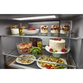 19.4 cu. ft. 36-inch wide Counter-Depth 4-Door Refrigerator with PrintShield(TM) Finish - (KRQC506MPS) - KITCHENAID