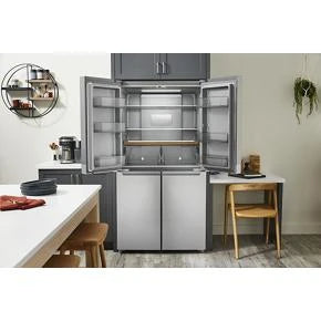 19.4 cu. ft. 36-inch wide Counter-Depth 4-Door Refrigerator with PrintShield(TM) Finish - (KRQC506MPS) - KITCHENAID