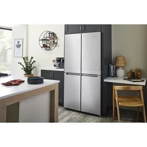 19.4 cu. ft. 36-inch wide Counter-Depth 4-Door Refrigerator with PrintShield(TM) Finish - (KRQC506MPS) - KITCHENAID