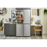 19.4 cu. ft. 36-inch wide Counter-Depth 4-Door Refrigerator with PrintShield(TM) Finish - (KRQC506MPS) - KITCHENAID