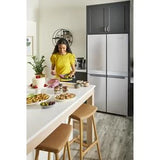 19.4 cu. ft. 36-inch wide Counter-Depth 4-Door Refrigerator with PrintShield(TM) Finish - (KRQC506MPS) - KITCHENAID