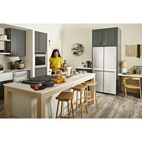 19.4 cu. ft. 36-inch wide Counter-Depth 4-Door Refrigerator with PrintShield(TM) Finish - (KRQC506MPS) - KITCHENAID