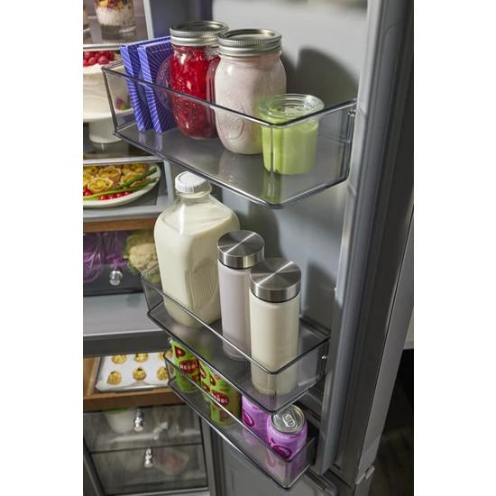 19.4 cu. ft. 36-inch wide Counter-Depth 4-Door Refrigerator with PrintShield(TM) Finish - (KRQC506MPS) - KITCHENAID