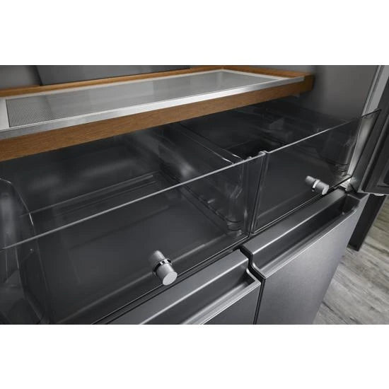 19.4 cu. ft. 36-inch wide Counter-Depth 4-Door Refrigerator with PrintShield(TM) Finish - (KRQC506MPS) - KITCHENAID