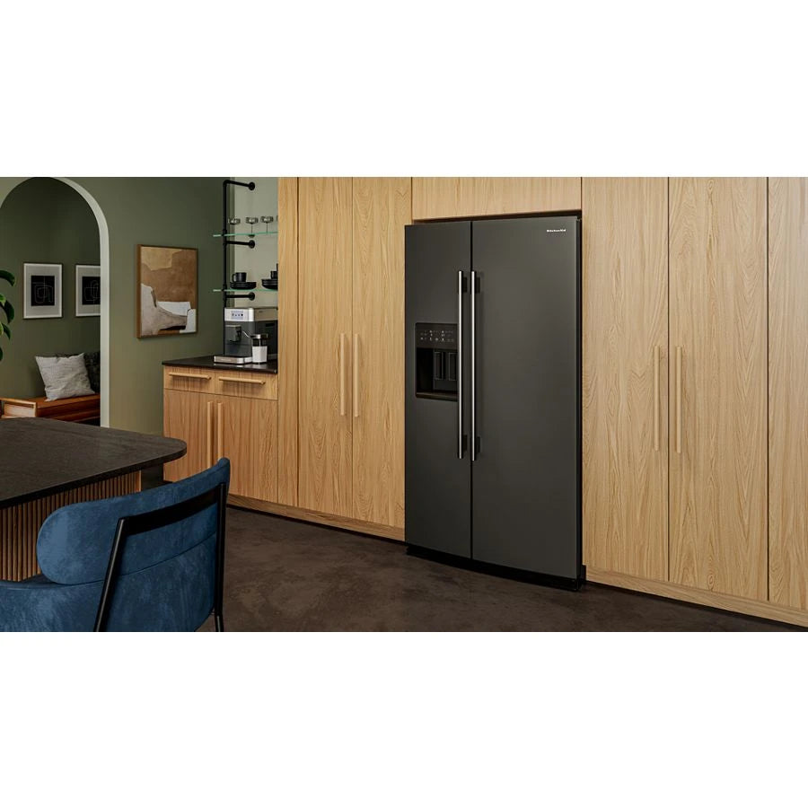 20.8 Cu. Ft. Counter-Depth Side-by-Side Refrigerator with Exterior Ice and Water Dispenser in Black Ore - (KRSC536RBE)