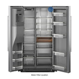 20.8 Cu. Ft. Counter-Depth Side-by-Side Refrigerator with Exterior Ice and Water Dispenser in Juniper - (KRSC536RJP)