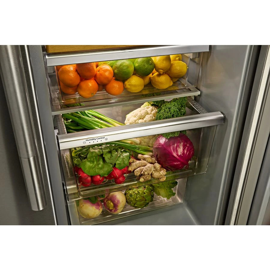 20.8 Cu. Ft. Counter-Depth Side-by-Side Refrigerator with Exterior Ice and Water Dispenser in Juniper - (KRSC536RJP)