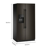 20.8 Cu. Ft. Counter-Depth Side-by-Side Refrigerator with Exterior Ice and Water Dispenser in Juniper - (KRSC536RJP)