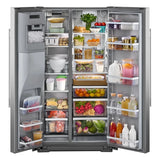 KitchenAid 28.7 Cu. Ft. Side-by-Side Refrigerator with Panoramic LED Lighting Color: Fingerprint Resistant Stainless Steel - (KRSF536RPS)