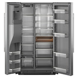 KitchenAid 28.7 Cu. Ft. Side-by-Side Refrigerator with Panoramic LED Lighting Color: Fingerprint Resistant Stainless Steel - (KRSF536RPS)