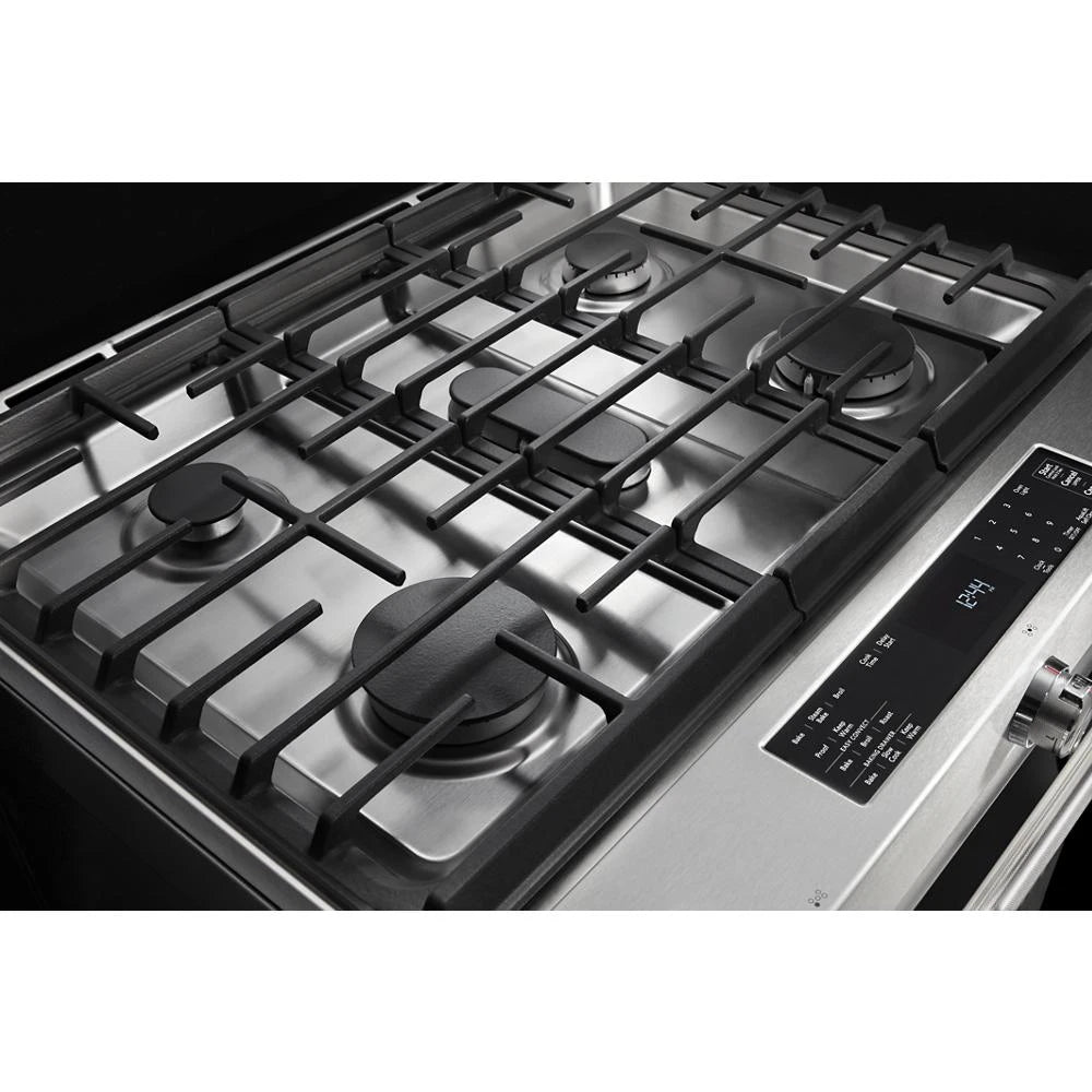 30-Inch 5-Burner Dual Fuel Convection Slide-In Range with Baking Drawer - (KSDB900ESS) - KITCHENAID