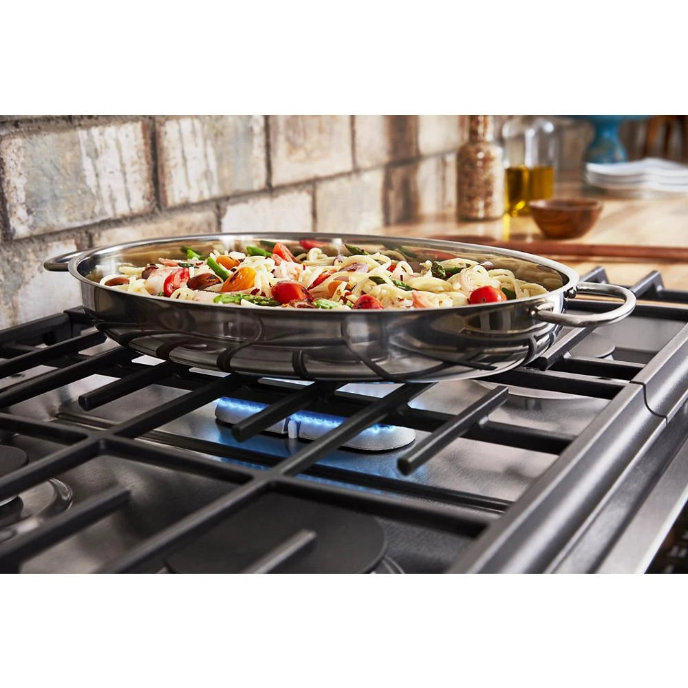 30-Inch 5-Burner Dual Fuel Convection Slide-In Range with Baking Drawer - (KSDB900ESS) - KITCHENAID