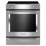 30-Inch 5-Element Electric Convection Slide-In Range with Baking Drawer - (KSEB900ESS) - KITCHENAID