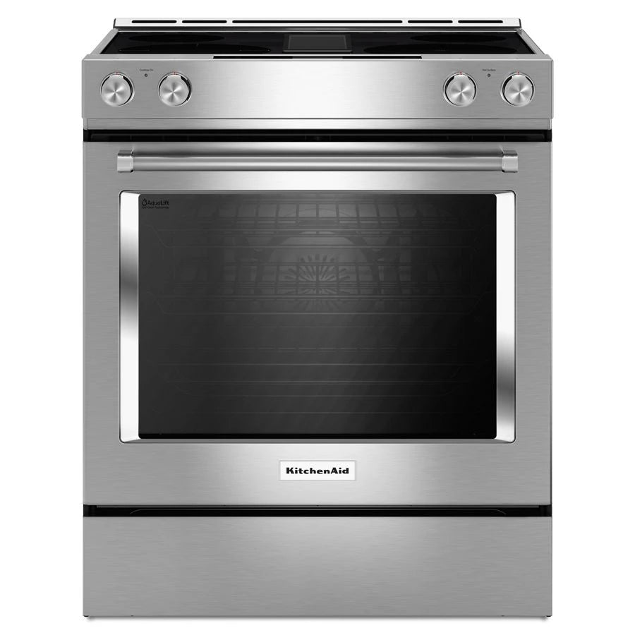 30-Inch 4-Element Electric Downdraft Slide-In Range - (KSEG950ESS) - KITCHENAID