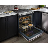 30-Inch 5 Burner Gas Convection Slide-In Range with Baking Drawer - (KSGB900ESS) - KITCHENAID