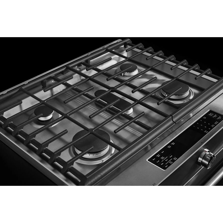 30-Inch 5 Burner Gas Convection Slide-In Range with Baking Drawer - (KSGB900ESS) - KITCHENAID