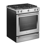 30-Inch 5 Burner Gas Convection Slide-In Range with Baking Drawer - (KSGB900ESS) - KITCHENAID