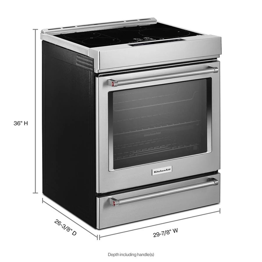 30-Inch 4-Element Induction Slide-In Convection Range with Air Fry - (KSIS730PSS) - KITCHENAID