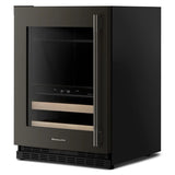 24" Beverage Center with Glass Door and Wood-Front Racks - (KUBL524SBE)