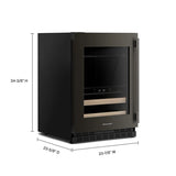 24" Beverage Center with Glass Door and Wood-Front Racks - (KUBL524SBE)