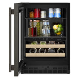 24" Beverage Center with Glass Door and Wood-Front Racks - (KUBL524SBE)