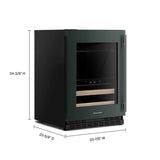 24" Beverage Center with Glass Door and Wood-Front Racks - (KUBL524SJP)