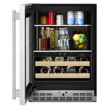 24" Beverage Center with Glass Door and Wood-Front Racks - (KUBL524SPS)