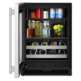 24" Beverage Center with Glass Door and Metal-Front Racks - (KUBL524SSB)