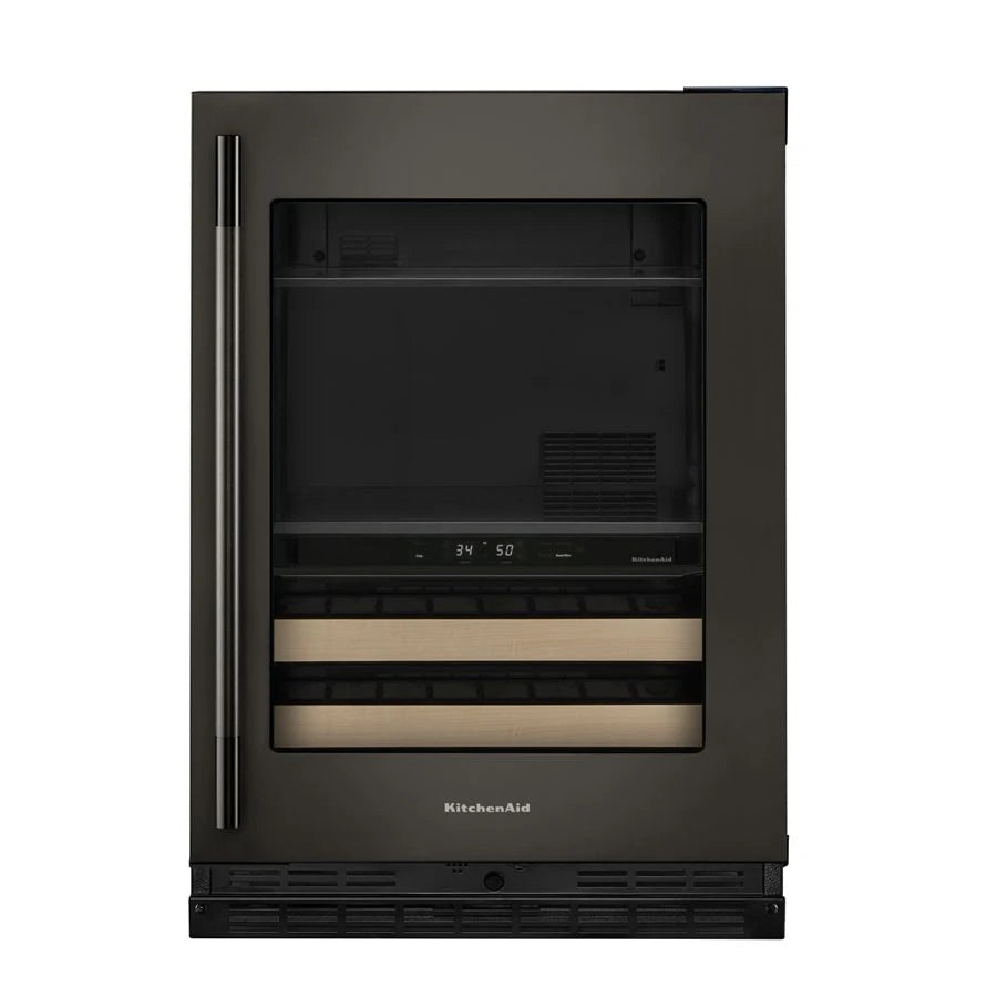 24" Beverage Center with Glass Door and Wood-Front Racks - (KUBR524SBE)
