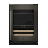 24" Beverage Center with Glass Door and Wood-Front Racks - (KUBR524SBE)