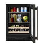 24" Beverage Center with Glass Door and Wood-Front Racks - (KUBR524SBE)