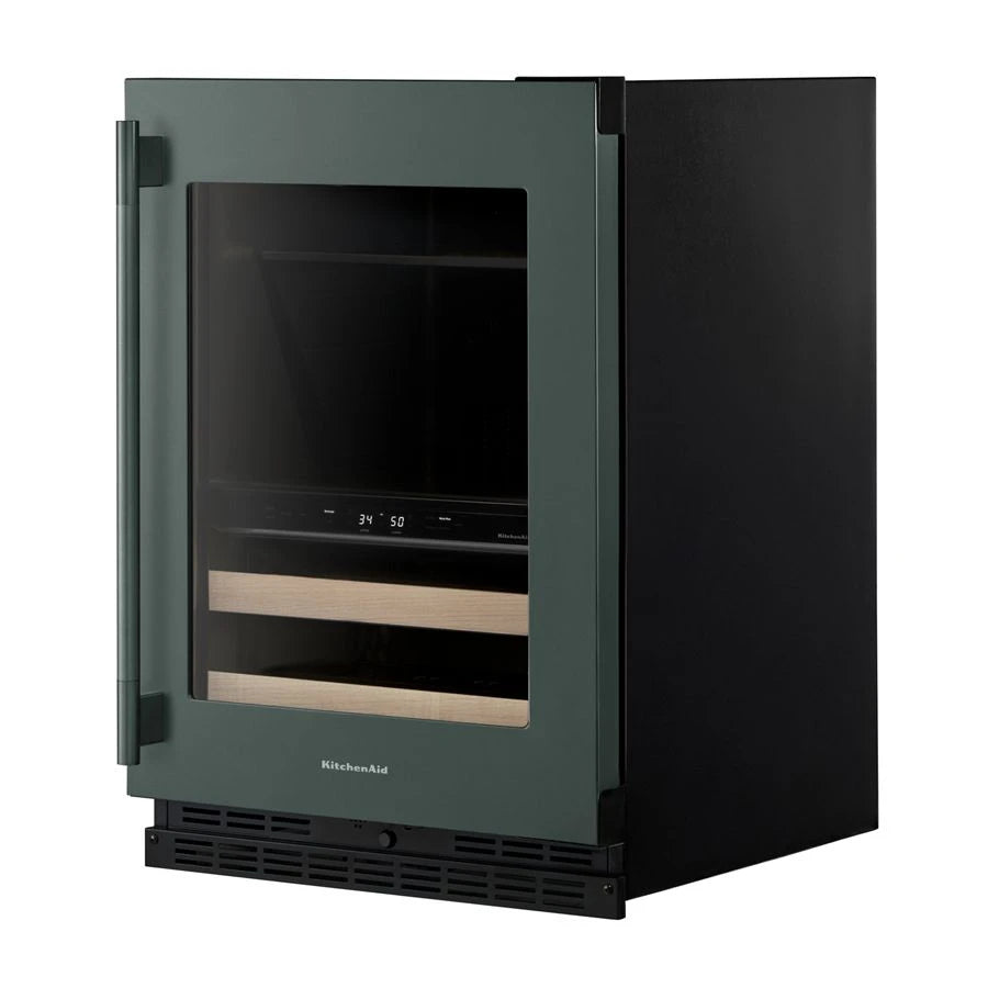 24" Beverage Center with Glass Door and Wood-Front Racks - (KUBR524SJP)