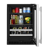 24" Beverage Center with Glass Door and Metal-Front Racks - (KUBR524SSB)