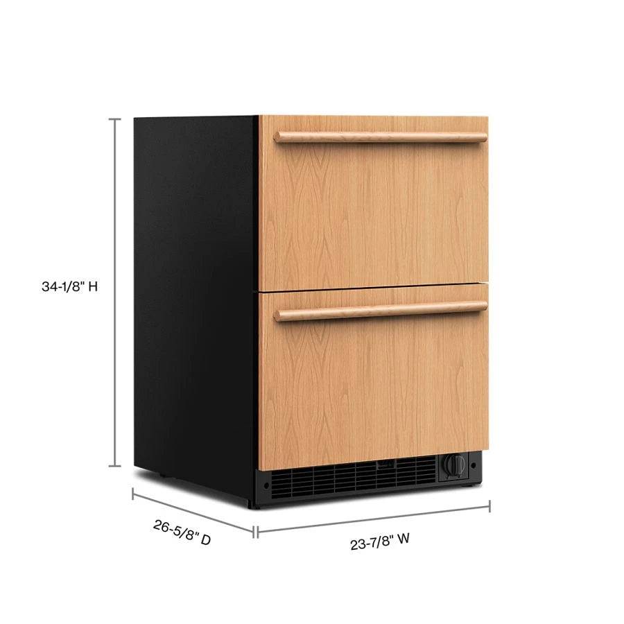 24" Panel-Ready Undercounter Double-Drawer Refrigerator/Freezer - (KUCT524SPA)