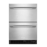 24" Stainless Steel Undercounter Double-Drawer Refrigerator/Freezer - (KUCT524SSB)