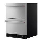 24" Stainless Steel Undercounter Double-Drawer Refrigerator/Freezer - (KUCT524SSB)