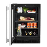 24" Undercounter Refrigerator with Glass Door - (KURL324SSB)