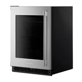 24" Undercounter Refrigerator with Glass Door - (KURL324SSB)