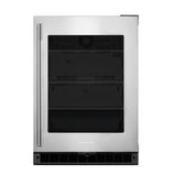 24" Undercounter Refrigerator with Glass Door - (KURR324SSB)